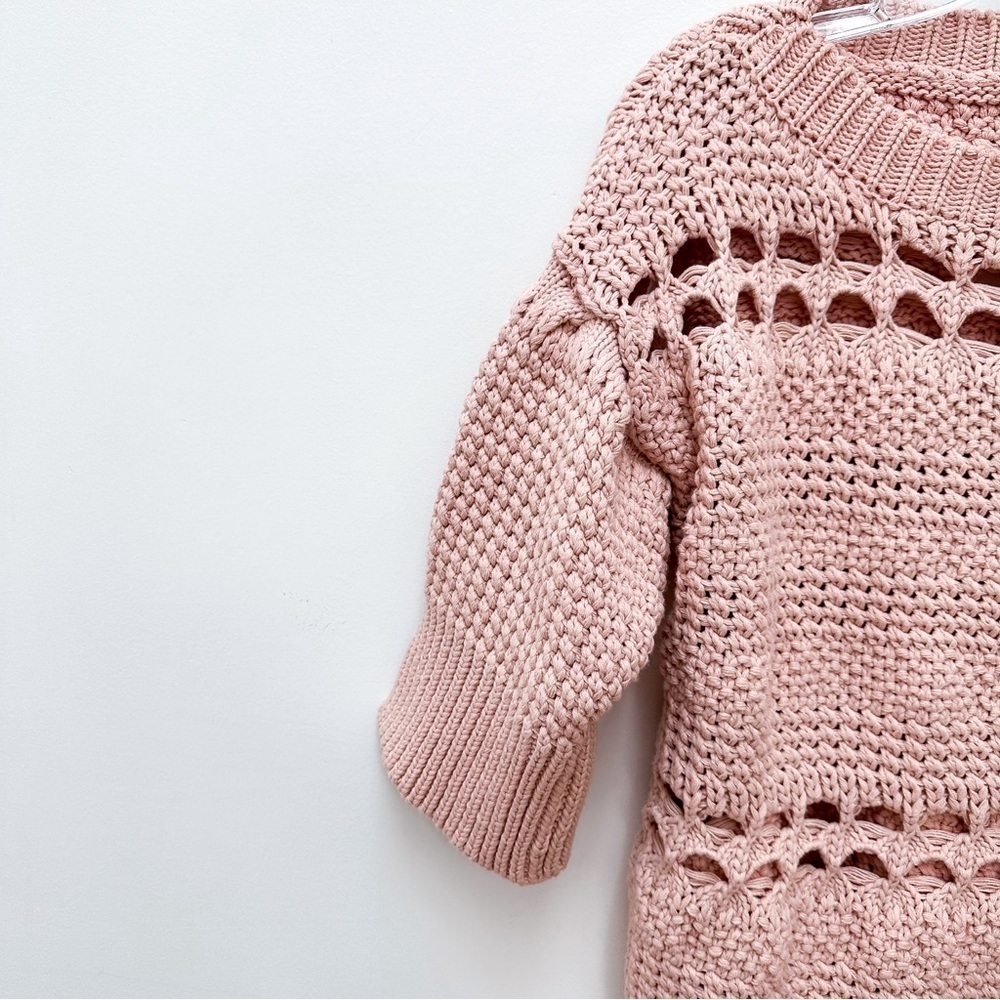 OAT Multi Weave 3/4 Sleeve‎ Sweater Top - Picture 5 of 8